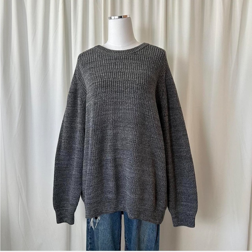 L.L. Bean ribbed Crewneck sweater with chunky oversized fit. - Picture 2 of 8